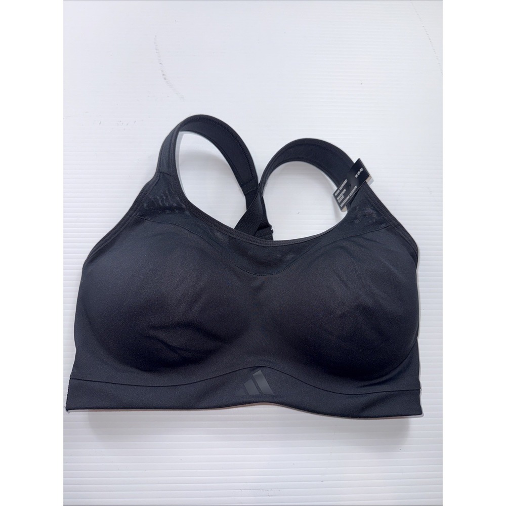 Adidas High Support Black Soft Sports‎ Bra Women's M (A-B) NWT